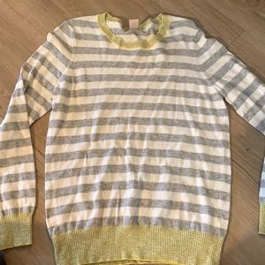 White and grey pullover sweater